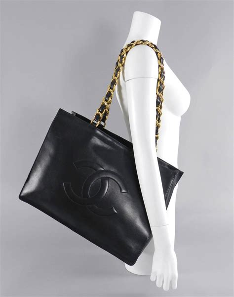 chanel classic stachel tote|Chanel classic shopping tote.